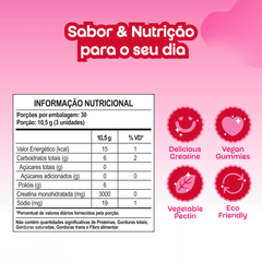 Combo 3 Potes Gummy® Creatina Morango 315g